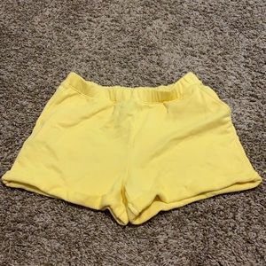Yellow lounge shorts